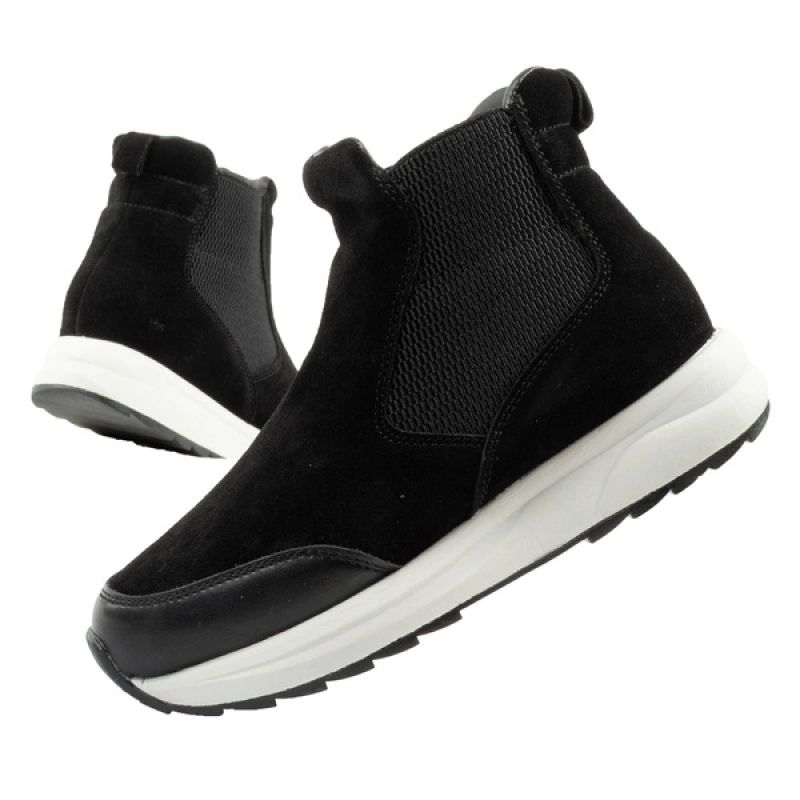 Scholl Beverly Bootie Damen Lederstiefeletten Schwarz