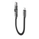 5. Acefast C13-05 USB-C - USB-A / USB-C Kabel 480Mb/s 3A 0,2m - Schwarz
