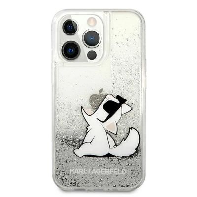 3. Karl Lagerfeld Liquid Glitter Choupette Fun Case für iPhone 13 Pro Max 6,7" - Silber