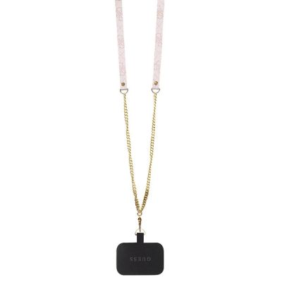 6. Guess GUHCP13LP4TDSCPP Hülle für iPhone 13 Pro / 13 – rosa Crossbody 4G Metalllogo