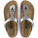 5. Birkenstock Gizeh Birko-Flor Damen Flip-Flops silber normal breit (0043851)