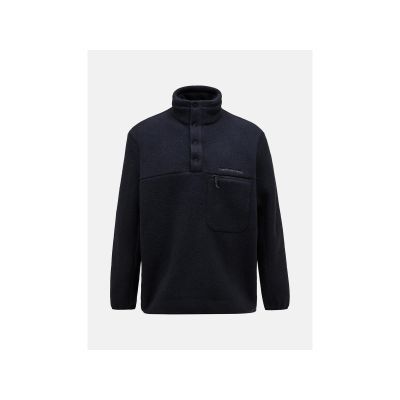 Peak Performance M Fleece Snap T-Neck Sweatshirt schwarz