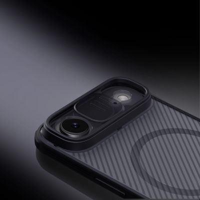 9. Nillkin CamShield Pro MagSafe-kompatible Hülle für iPhone 17 Air – Transparent Schwarz