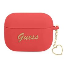 Guess GUAPLSCHSR AirPods Pro Cover rot/rot Silicone Charm Heart Collection