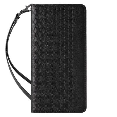 4. Magnetband-Hülle für iPhone 13 Pro Max, Tasche, Geldbörse + Mini-Lanyard-Anhänger, Schwarz