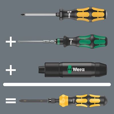 7. Wera Schlagschrauber mit 18-teiligem Bit-Set im Kraftform Kompakt 900 Set1 Koffer