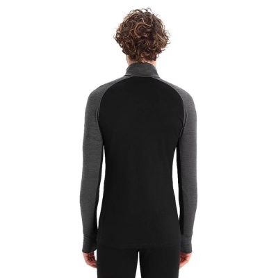 2. Icebreaker M Zoneknit 260 LS Half Jet H/BLK Herren Thermo T-Shirt Grau (IB0A56HF585)