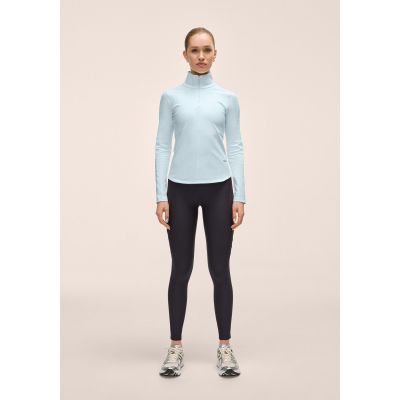 4. CASALL Damen Serene Langarmshirt mit halbem Reißverschluss, Blau