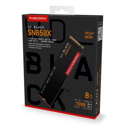 11. WD Black SN850X 8 TB M.2 NVMe SSD WDS800T2X0E