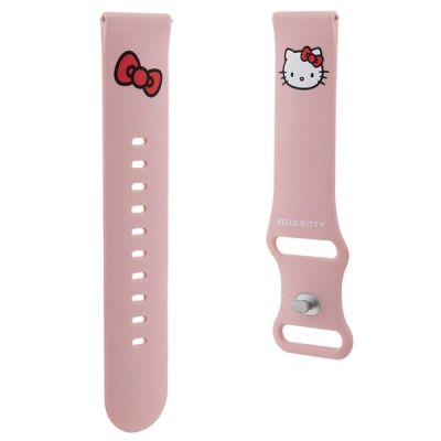 3. Hello Kitty Silikon-Katzenkopf-Universalband 22 mm – Rosa