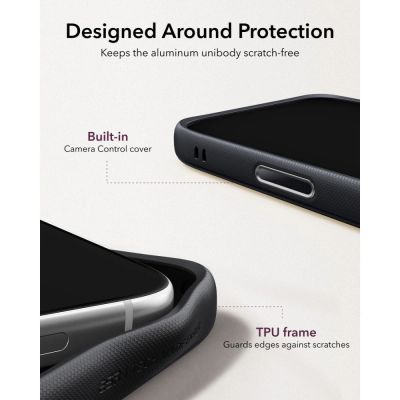 8. ESR Leder-Schutzhülle mit Ständer und MagSafe-Funktion für iPhone 18 Pro / 17 Pro – Schwarz