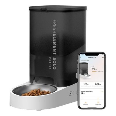 PETKIT 1 Futter-/Wasserspender für Hunde oder Katzen, Acrylnitril-Butadien-Styrol-Copolymer (ABS), Grau, Universal, automatischer Futterspender für Haustiere