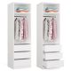 4. Garderobenschrank OPENO 1W1P3S WEISS – Modulares Regal mit Kleiderstange und 3 Schubladen