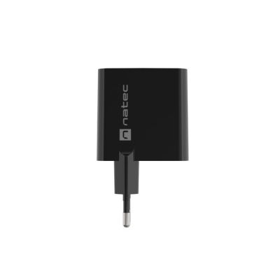 3. NATEC Ladegerät Ribera GAN 1x USB-A + 1x USB-C 45W Schwarz NUC-2143