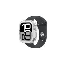 AmazingThing Titan Pro Metallgehäuse für Apple Watch 11 46 mm, Aluminium, Silber