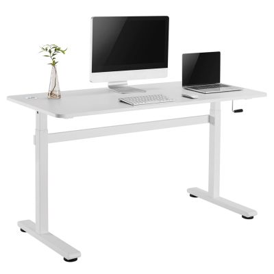 7. Ergo Office Schreibtisch mit manueller Höhenverstellung, max. 40 kg, max. Höhe 117 cm, mit Tischplatte für Sitz- und Steharbeit, ER-401 W