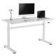 7. Ergo Office Schreibtisch mit manueller Höhenverstellung, max. 40 kg, max. Höhe 117 cm, mit Tischplatte für Sitz- und Steharbeit, ER-401 W