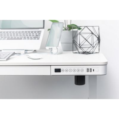 16. Digitus Schreibtisch mit elektrischer Höhenverstellung, USB-Ladestation und Schublade