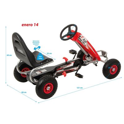 7. 14. Januar, rotes Pedalauto Go-Kart