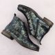 18. Damen-Lackstiefeletten in grüner Kroko-Optik Rieker 71205-90