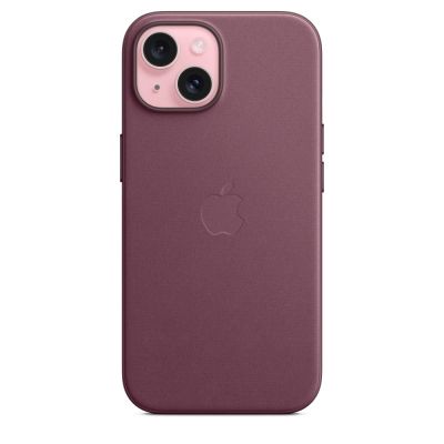 3. Hülle mit MagSafe für Apple iPhone 15, Feingewebe-Hülle, Mulberry