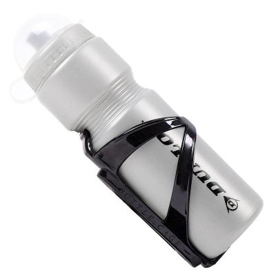 2. DUNLOP 750ML FAHRRADTRINKFLASCHE MIT KÄFIG SILBER