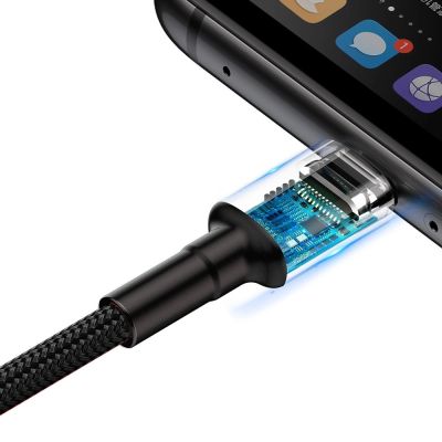 5. Baseus Cafule Kabel USB Typ C SuperCharge 40W Quick Charge 3.0 QC 3.0 Kabel 1m grau-schwarz (CATKLF-PG1)