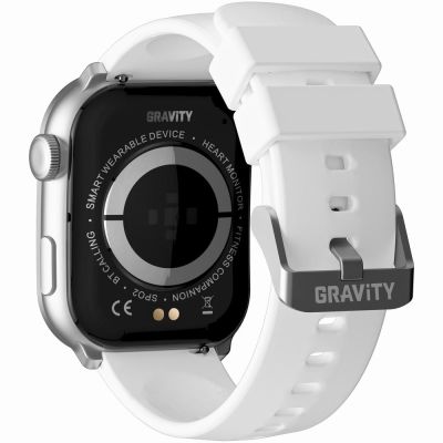 9. GRAVITY GT28-10 Damen-Smartwatch-Armband + Armband Weiß Silber