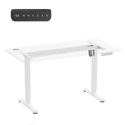 10. ERGO OFFICE ELEKTRISCHER SCHREIBTISCH, HÖHENVERSTELLBAR BIS 1160 MM, MAX. 80 KG, OHNE TISCHPLATTE FÜR ARBEIT IM SITZEN UND STEHEN, WEISS ER-400 W