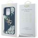 8. Guess Grained Roses Big 4G Logo Hülle für iPhone 16 Pro - Blau