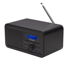 Radio DENVER DAB-30 DAB+/UKW Netzbetrieb/4×AA mit schwarzem Holzgehäuse