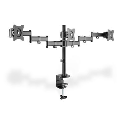 13. Dreifacher Tischständer (Klemme) 3xLCD max. 27" max. 8kg Neigung und Schwenkung 360° (PIVOT)