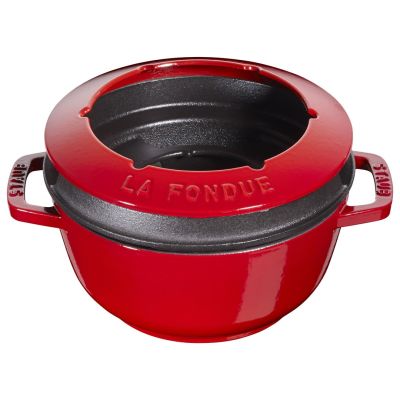 6. Staub Fondue-Set – 18 cm, Rot
