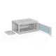 3. ALANTEC Wandschrank 19" 4U 600x450, Glastür, grau, montiert (SW-4U-600-450-01-SA)
