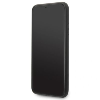 4. Karl Lagerfeld Saffiano Karl&Choupette Head Hülle für iPhone 11 Pro Max - Schwarz