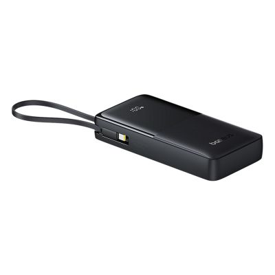 3. Baseus Bipow 2 20000mAh 20W Powerbank mit Digitalanzeige und integriertem USB-C-Kabel – Schwarz