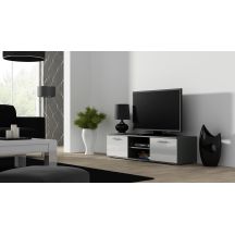 TV-Schrank SOHO 140 grau/weiß glänzend