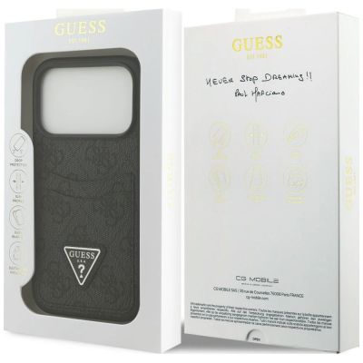 8. Guess 4G Double Card Triangle Hülle für iPhone 18 Pro / 17 Pro – Schwarz