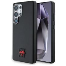 DKNY Leather Heart of NY Schutzhülle für Samsung Galaxy S25 Ultra, Schwarz