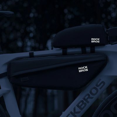 7. Rockbros Fahrradtasche für Rahmen Unter Oberrohr 2.9l - Schwarz