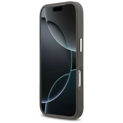5. Karl Lagerfeld FW Grained Karl & Choupette Heads Pins & Logo iPhone 17 Pro Hülle - Grau