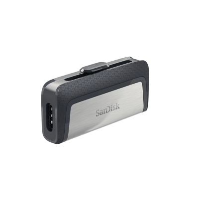 9. SanDisk Ultra Dual Drive 256 GB USB-Stick, USB Typ-A / USB Typ-C 3.2 Gen 1 (3.1 Gen 1), Grau, Silber
