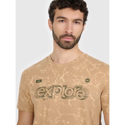 5. Herren-T-Shirt mit Aufdruck, regulär, Größe 4F 4FRAW25TTSHM3379-83A