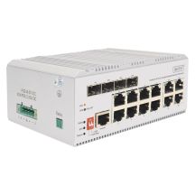 Digitus 8-Port Gigabit Ethernet PoE Industrie-Netzwerk-Switch, Managed L2, 4 SFP Uplink