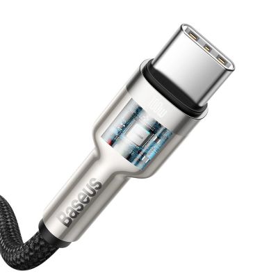 4. Baseus Cafule Series Metal Data USB-C / USB-C PD QC SCP 100W 5A 1 m Kabel - Schwarz