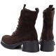 5. Damen-Ankle-Boots aus Leder mit Blockabsatz und Plateau, schokoladenbraun, Vinceza 67009
