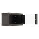 9. Wandmontierter Installationsschrank 19" 6U 540x350 schwarze Glastür LANBERG (Flat Pack)