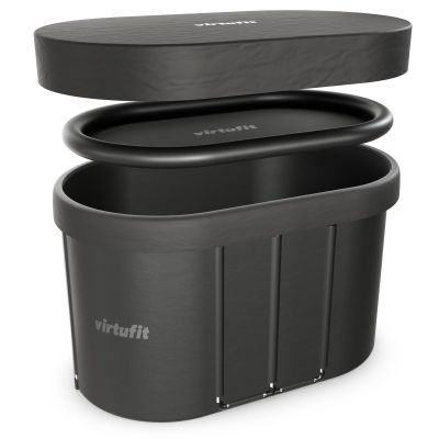 9. VIRTUFIT Ovales Eisbad 500 Liter Anthrazit mit Zubehör