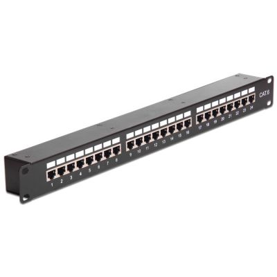 4. Delock 43295 Patchpanel – Cat6 – Rackmontage – 1 HE – 44 mm – 44 mm