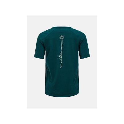 2. PEAK PERFORMANCE Damen-T-Shirt aus Wollmischung mit kurzen Ärmeln, grün